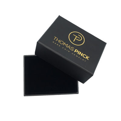 Schwarzes Luxus-Ring Rigid Small Paper Cosmetic Verpacken der 2mm Papp-Schmuck-Geschenkbox-PMS