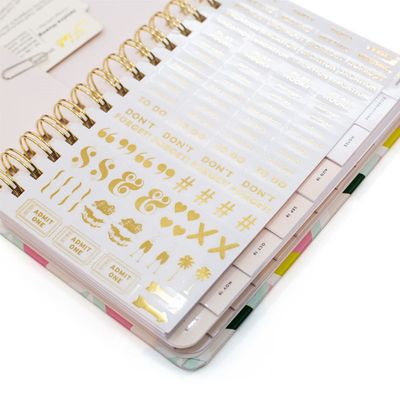 personifiziertes Notizbuch gebundener Ausgabe 2mm Organisator-Planner Books OPP Farbdruck mit Aufkleber