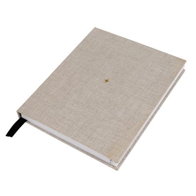 Goldfolien-Schwergängigkeit Stoff-Textilverpackungs-Organisator-Planner Books A5 mit Seidenband-Bookmark